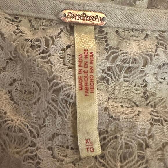 Free People Ethereal Bohemian Bring The Romance Midi Maxi Dress Neutral XL - Picture 11 of 16